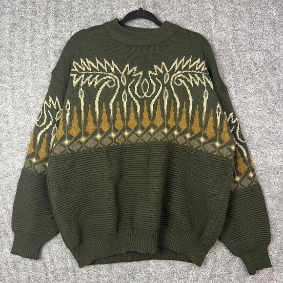 Vintage Bugatchi Wool Blend Geometric Patterned Sweater Size XLarge Men's‎ - Picture 1 of 7